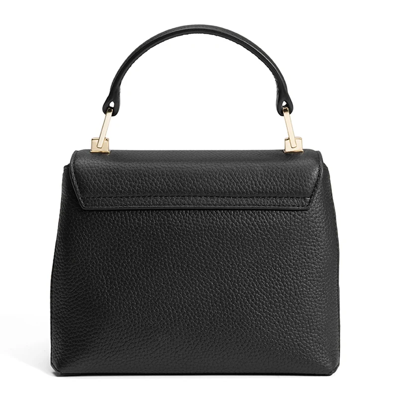 Isabel Bernard Femme Forte Heline Schwarze Kalbsleder Handtasche IB21107