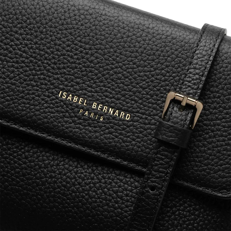 Isabel Bernard Femme Forte Heline Schwarze Kalbsleder Handtasche IB21107