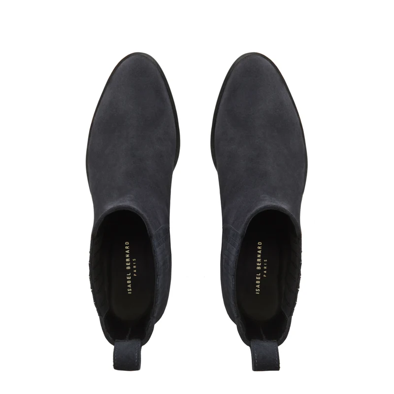 Isabel Bernard Vendôme Chey Blau Suede Chelsea Stiefel IB53000-10-36