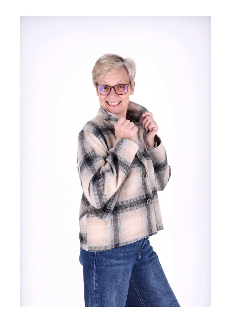 Splash of Color Wolljacke Karo
