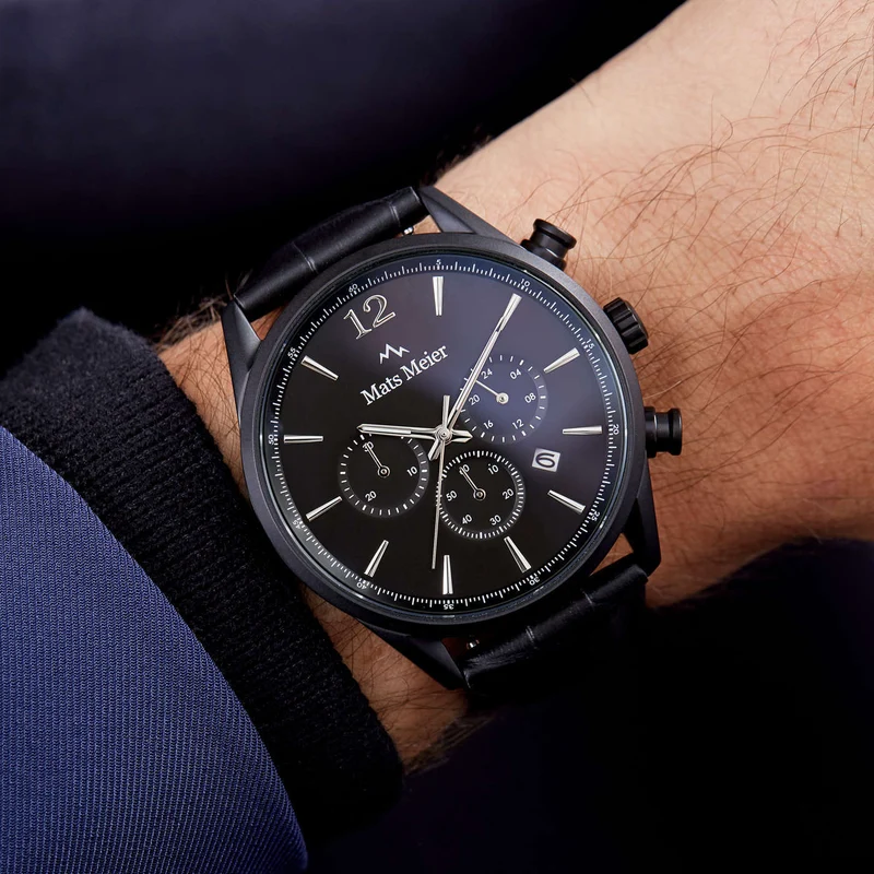 Mats Meier Grand Cornier herren Uhr Schwarz MM00102