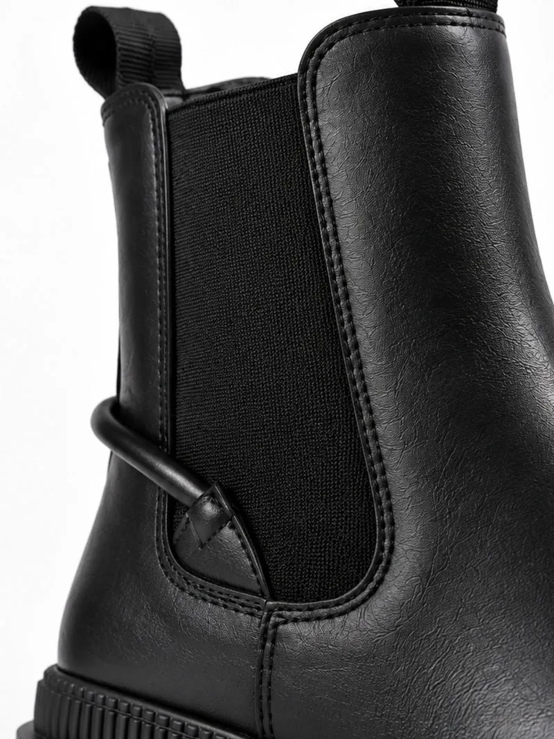 Damen Chelsea Boots in Schwarz mit Chunky-Sohle
