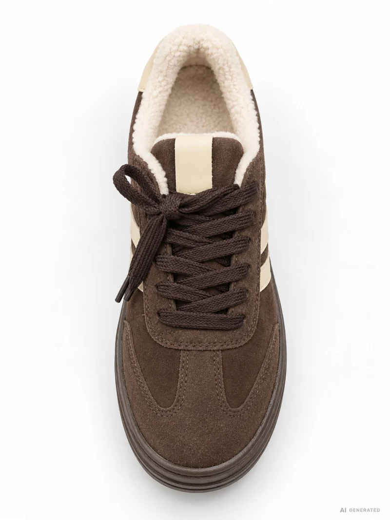 Sneaker Veloureoptik Teddyfutter