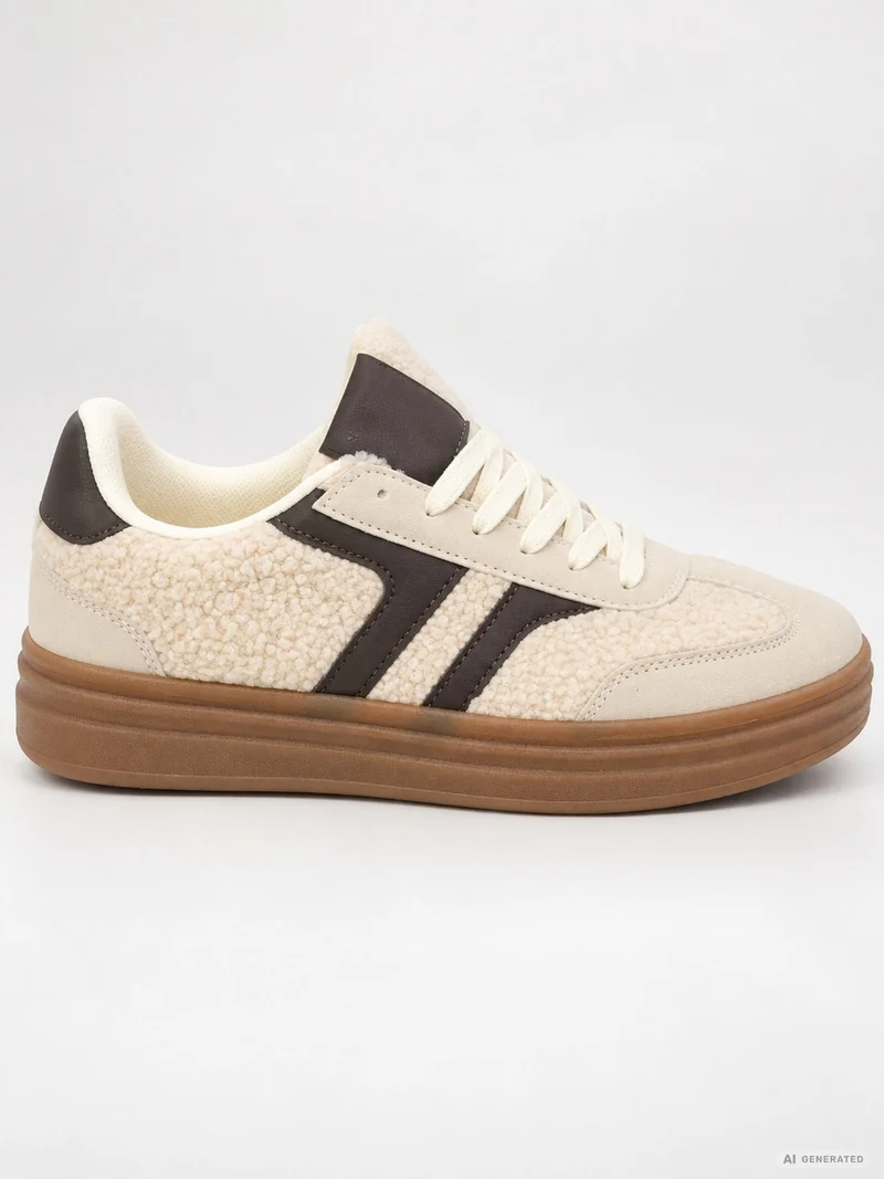 Retro-Sneaker Teddy-Optik