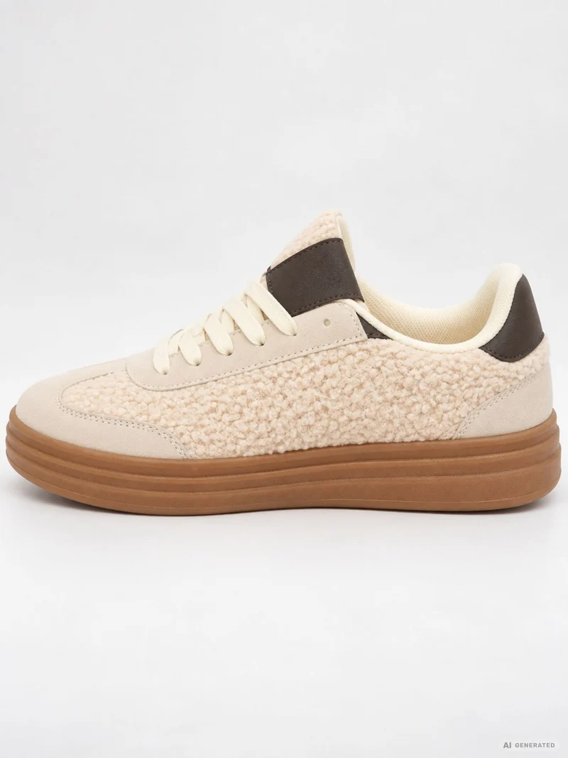 Retro-Sneaker Teddy-Optik