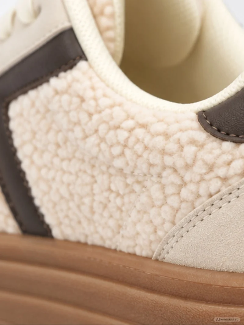 Retro-Sneaker Teddy-Optik