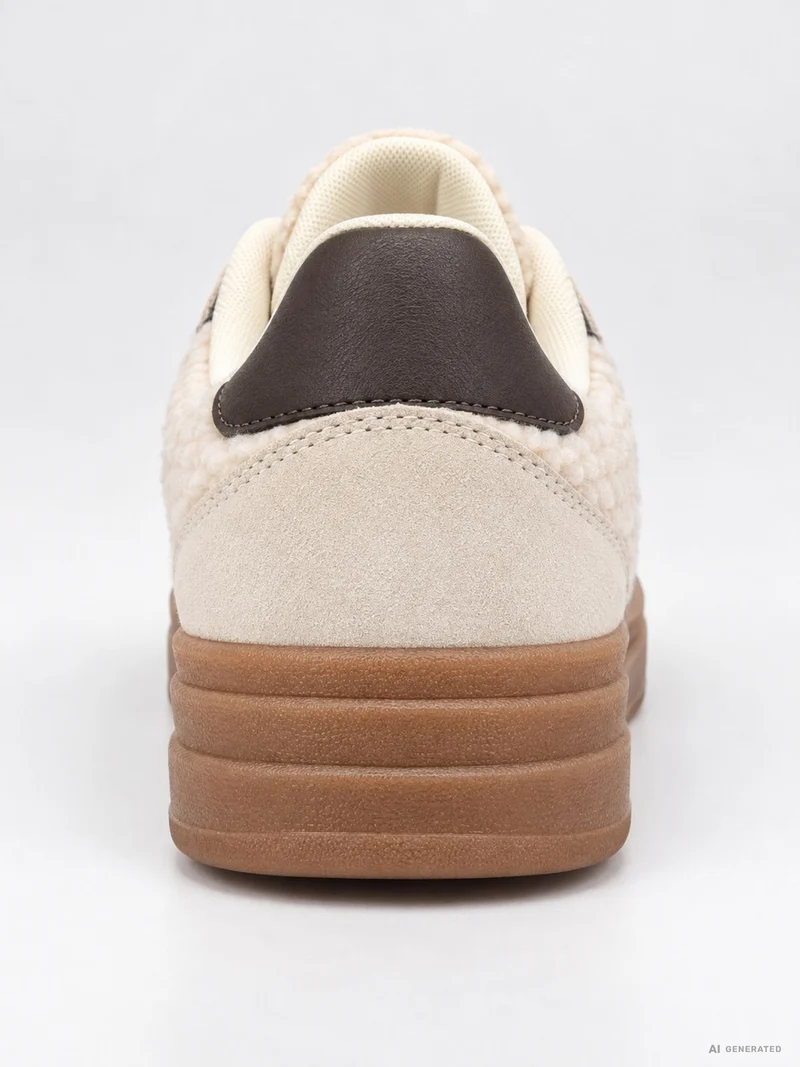 Retro-Sneaker Teddy-Optik