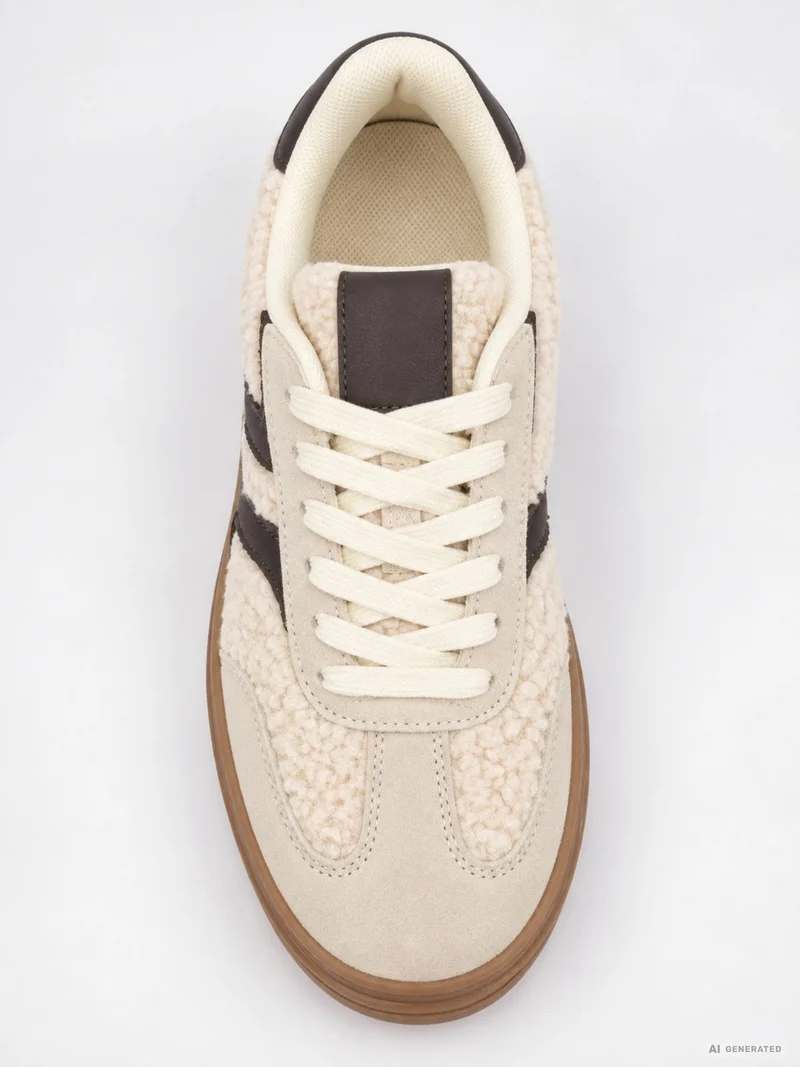 Retro-Sneaker Teddy-Optik