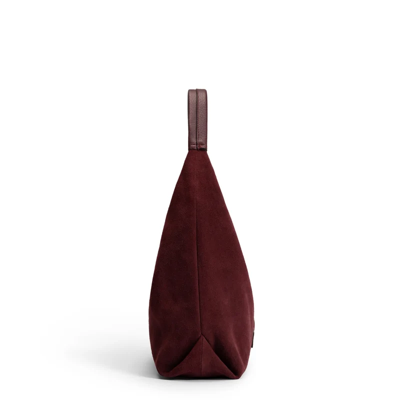 Isabel Bernard Honoré Grace Mini bordeauxrote Wildleder-Handtasche IB21132-152