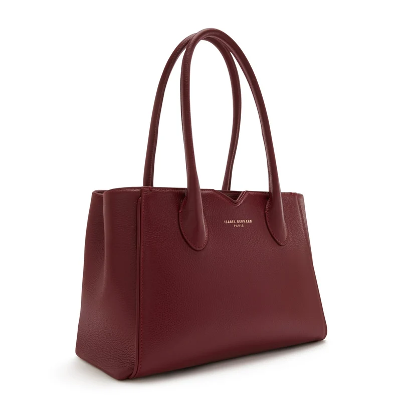 Isabel Bernard Honoré Cloe Midi Bordeaux Kalbsleder Handtasche IB25082-052