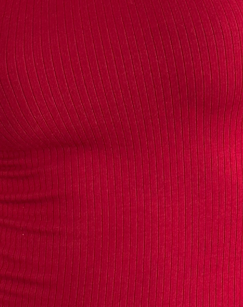 Binlo Extra Langarm Top in Adrenaline Rot Rib