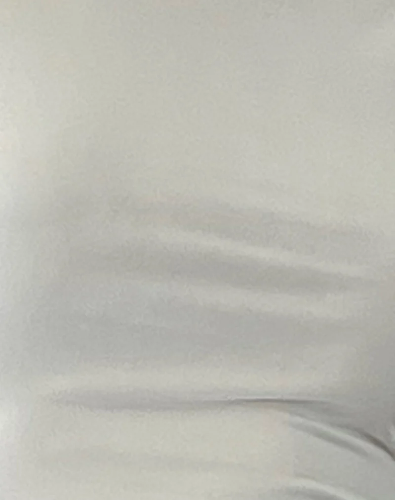 Cambrie Asymmetrisches ärmelloses Top in Elfenbein