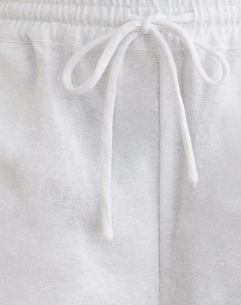Wasic Hose mit weitem Bein in Weiß