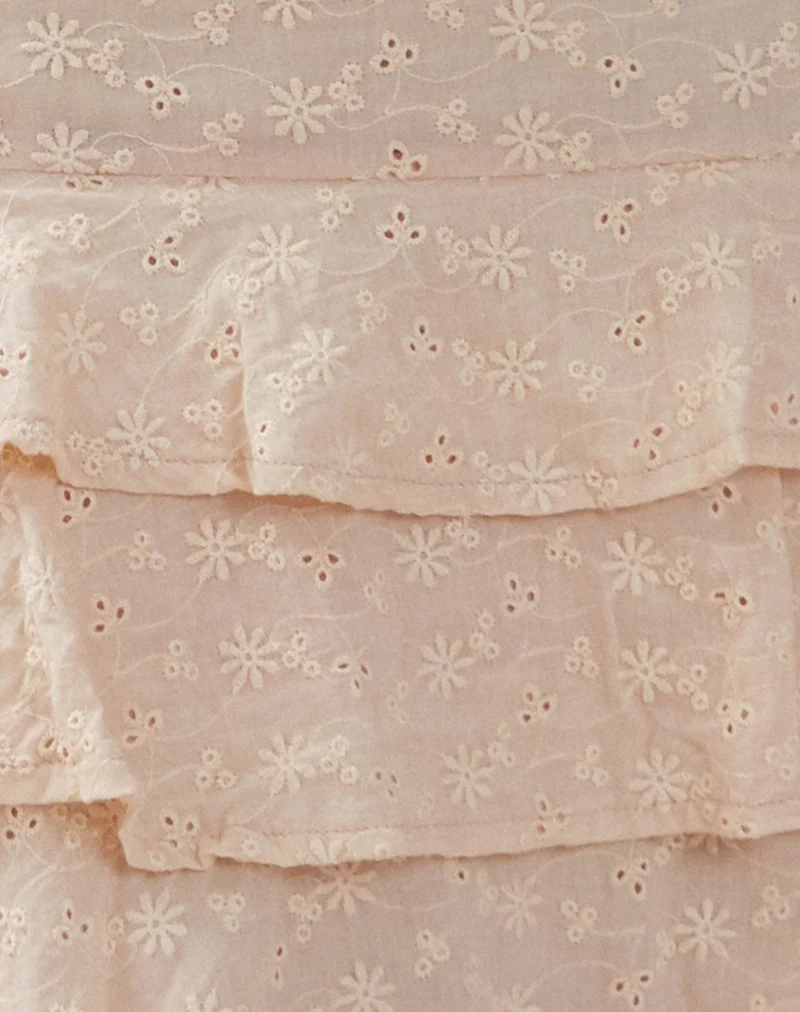 Camigo Minirock aus Broderie Blush