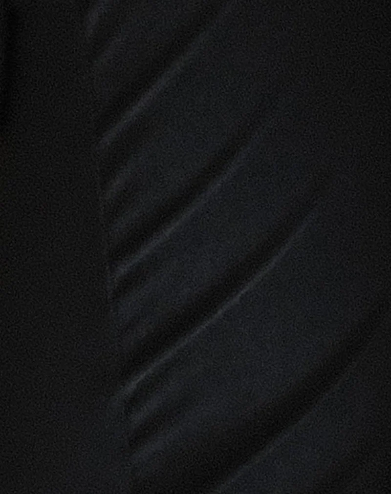 Asla Gekürzte Capri-Hose aus Stretch-Schneiderei Schwarz