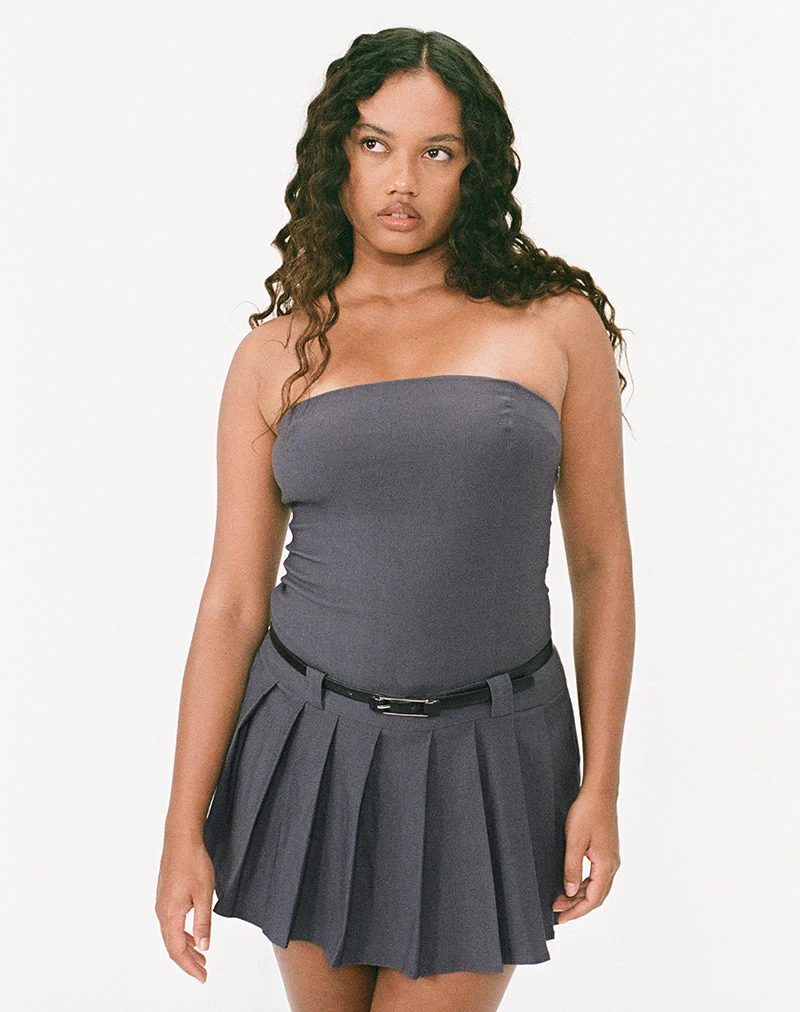 Payoda Bandeau-Minikleid in Dunkelgrau
