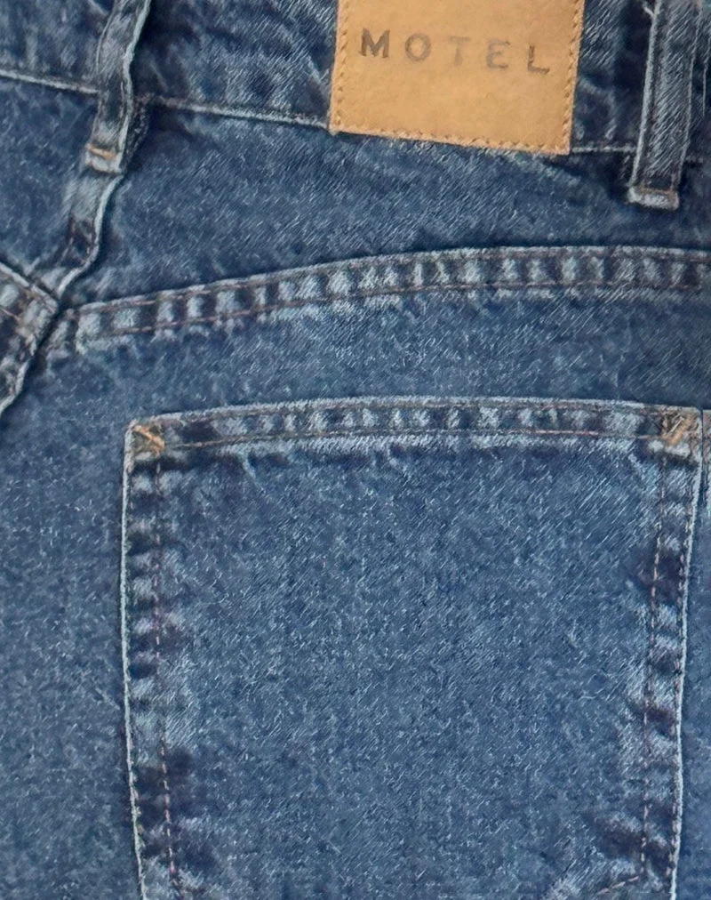 Geräumige extra weite Jeans in Mid Blue Used