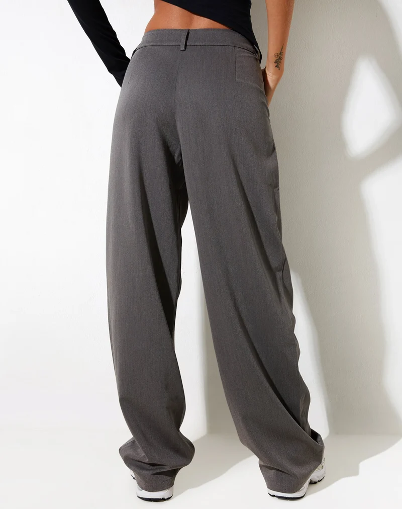Sakaria Hose mit weitem Bein in Tailoring Charcoal