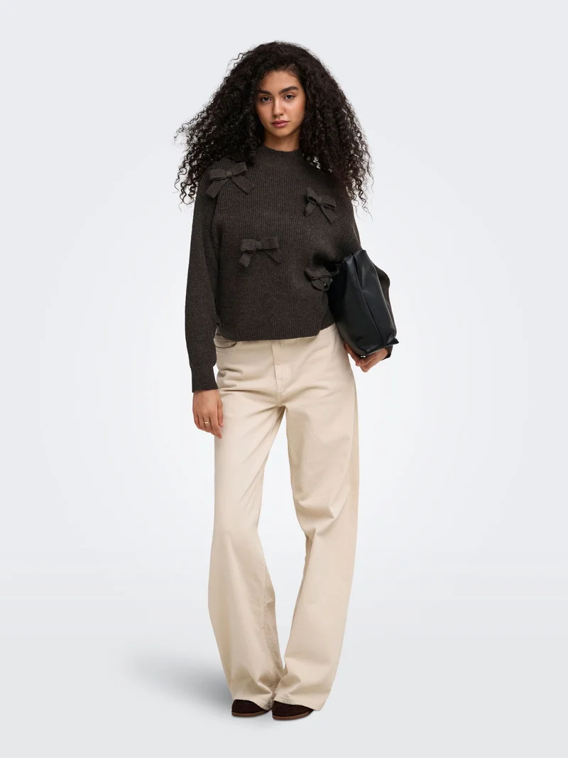 ONLLISA LS BOW PULLOVER KNT NOOS