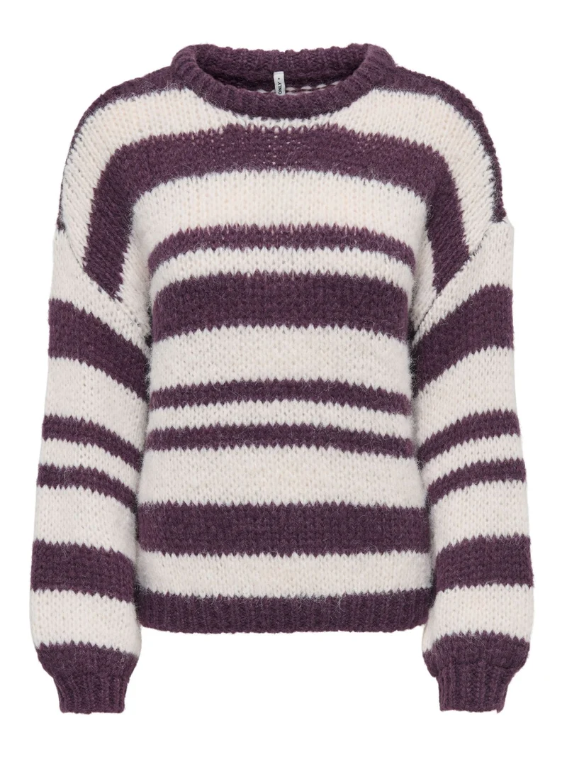 ONLNORDIC LS STRIPE O-NECK KNT