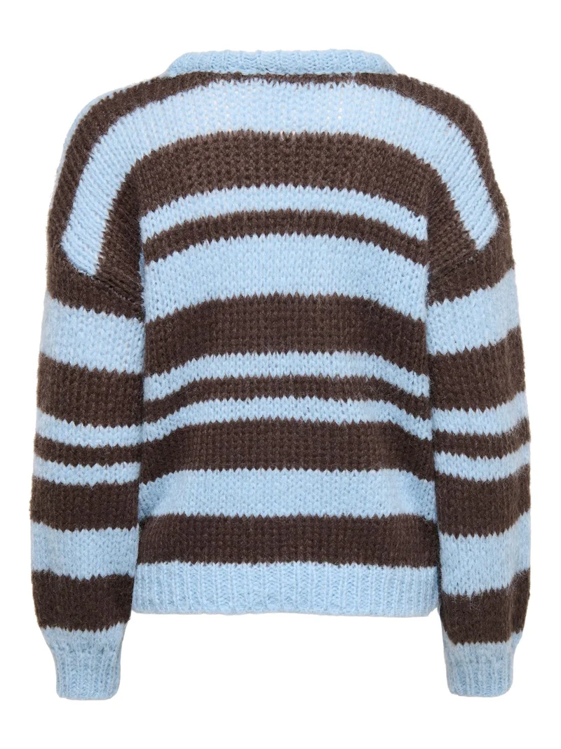 ONLNORDIC LS STRIPE O-NECK KNT