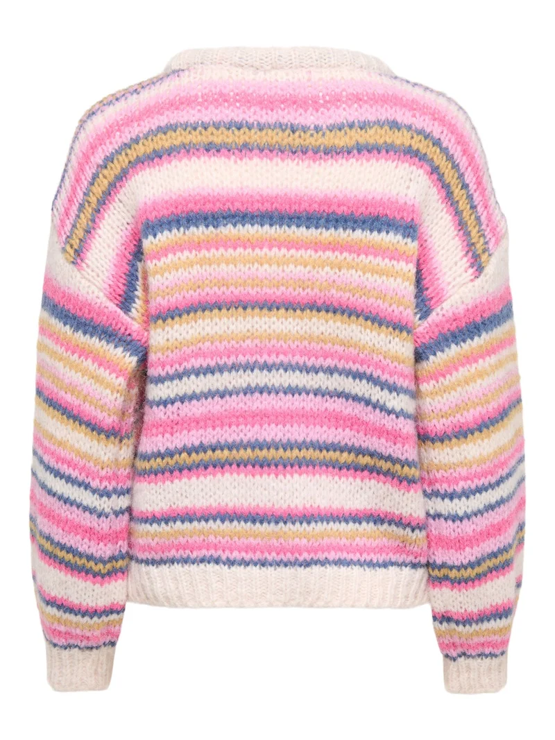 ONLNORDIC LS STRIPE O-NECK KNT
