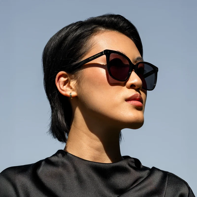 Isabel Bernard La Villette Raison Schwarz Quadratisch Sonnenbrille IB400007-01-01