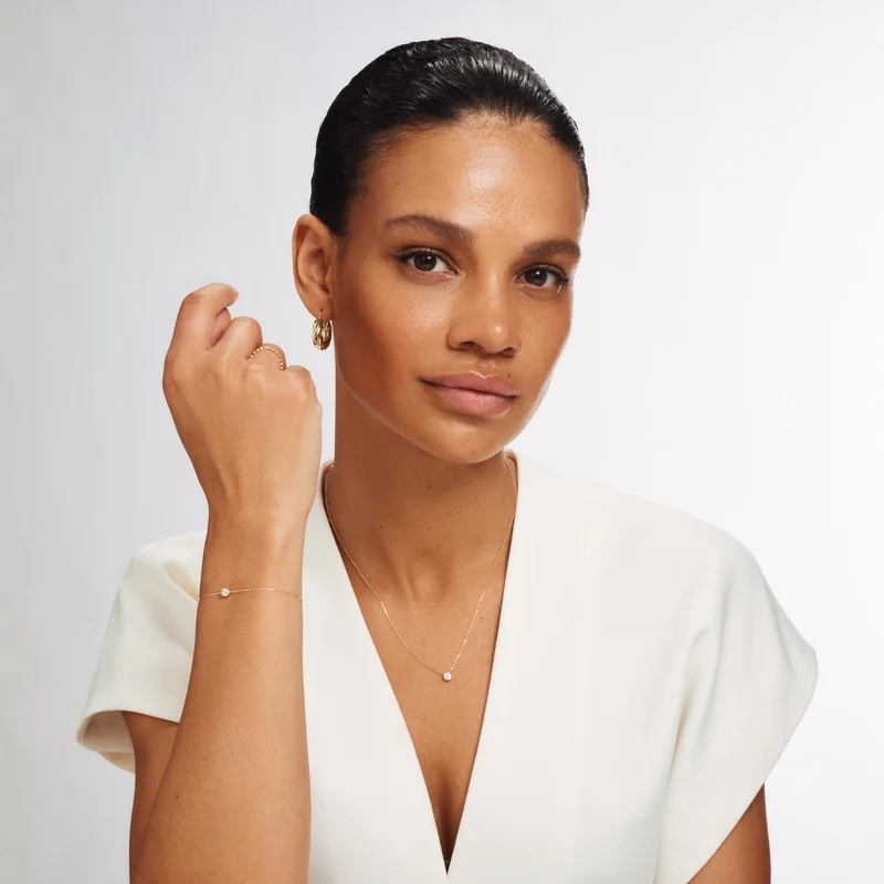 Isabel Bernard Cadeau d'Isabel 14 Karat | Gold Halskette und Armband Geschenksets IB90029