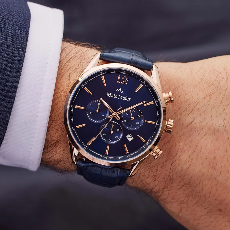Mats Meier Grand Cornier herren Uhr Blau MM00131