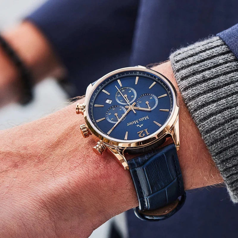Mats Meier Grand Cornier herren Uhr Blau MM00131