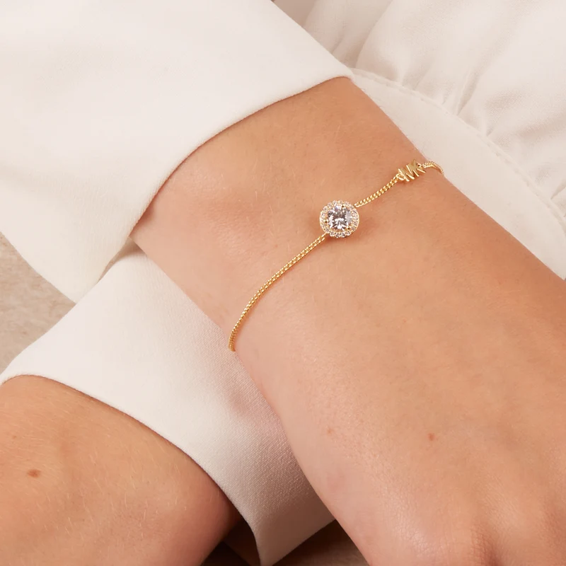Michael Kors Premium 925 Sterling Silber Goldfarbene Armband MKC1206AN710 (Länge: 22.00 cm)