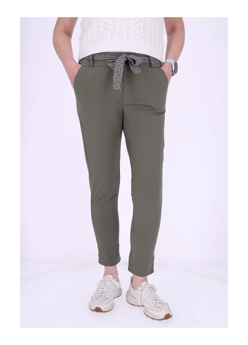 Damen Hose Splash of Color mit Gürtel