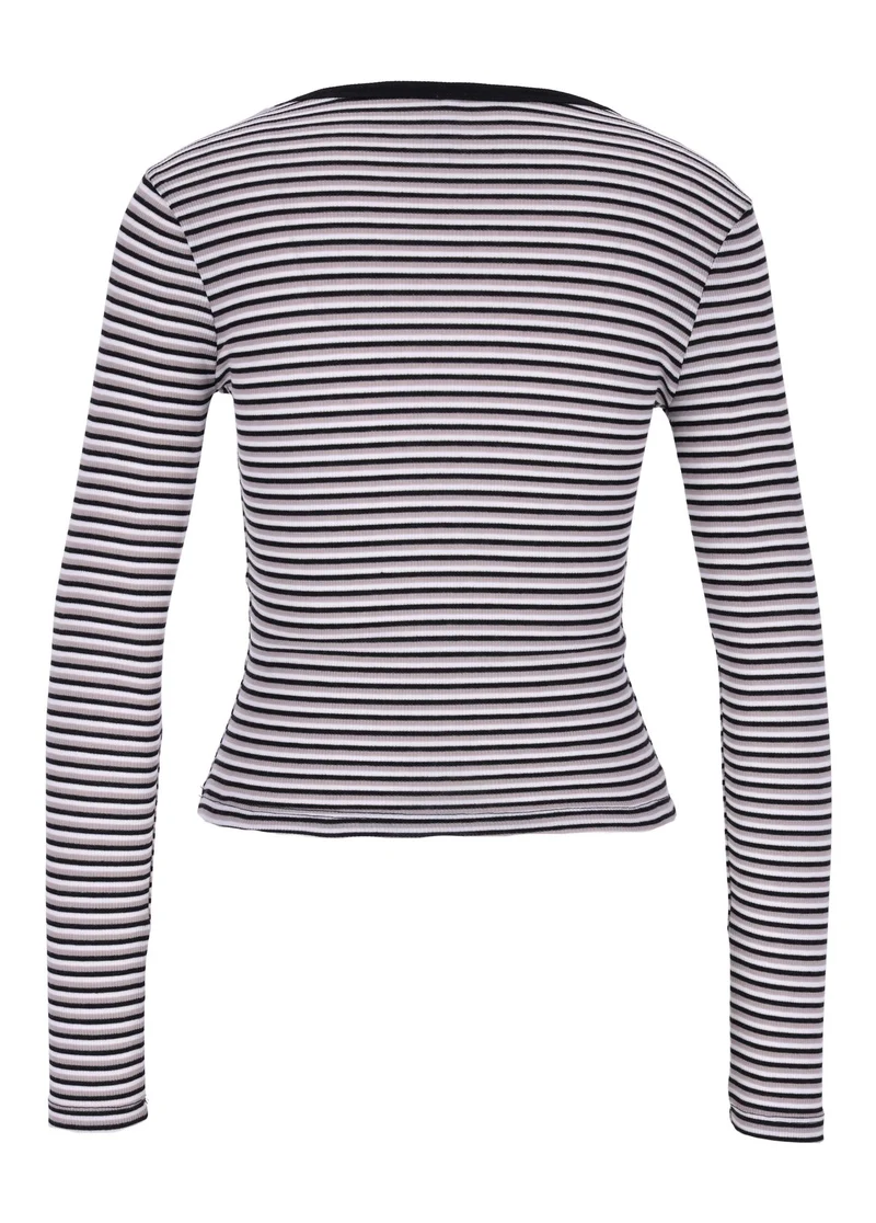 Hailys Damen-Shirt Kringel-Muster