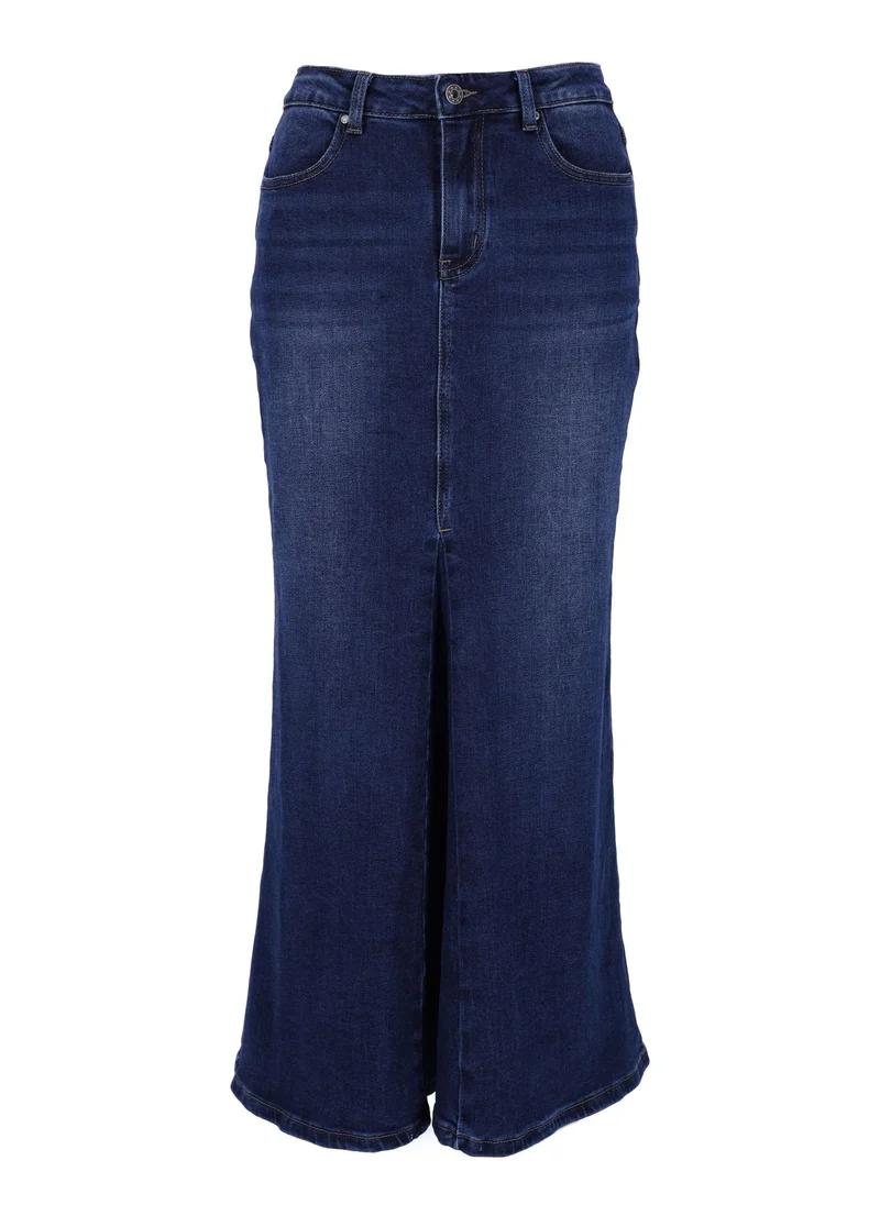 Splash of Color Jeansrock lang