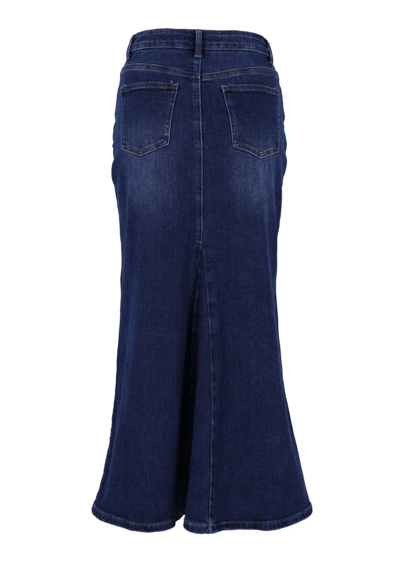 Splash of Color Jeansrock lang