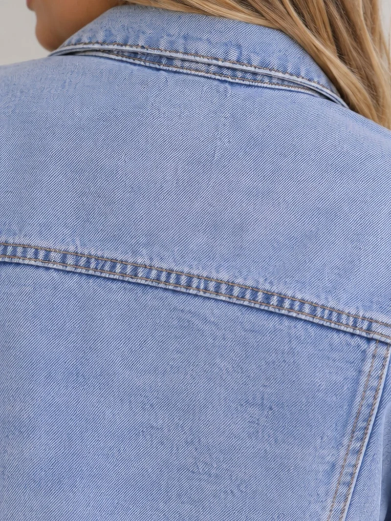 Splash of Color Cropped Jeansjacke
