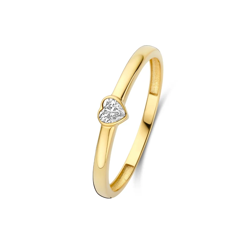 Isabel Bernard Rivoli Amore 14 Karat Gold Stapelring mit Zirkonia-Stein IB330109-50