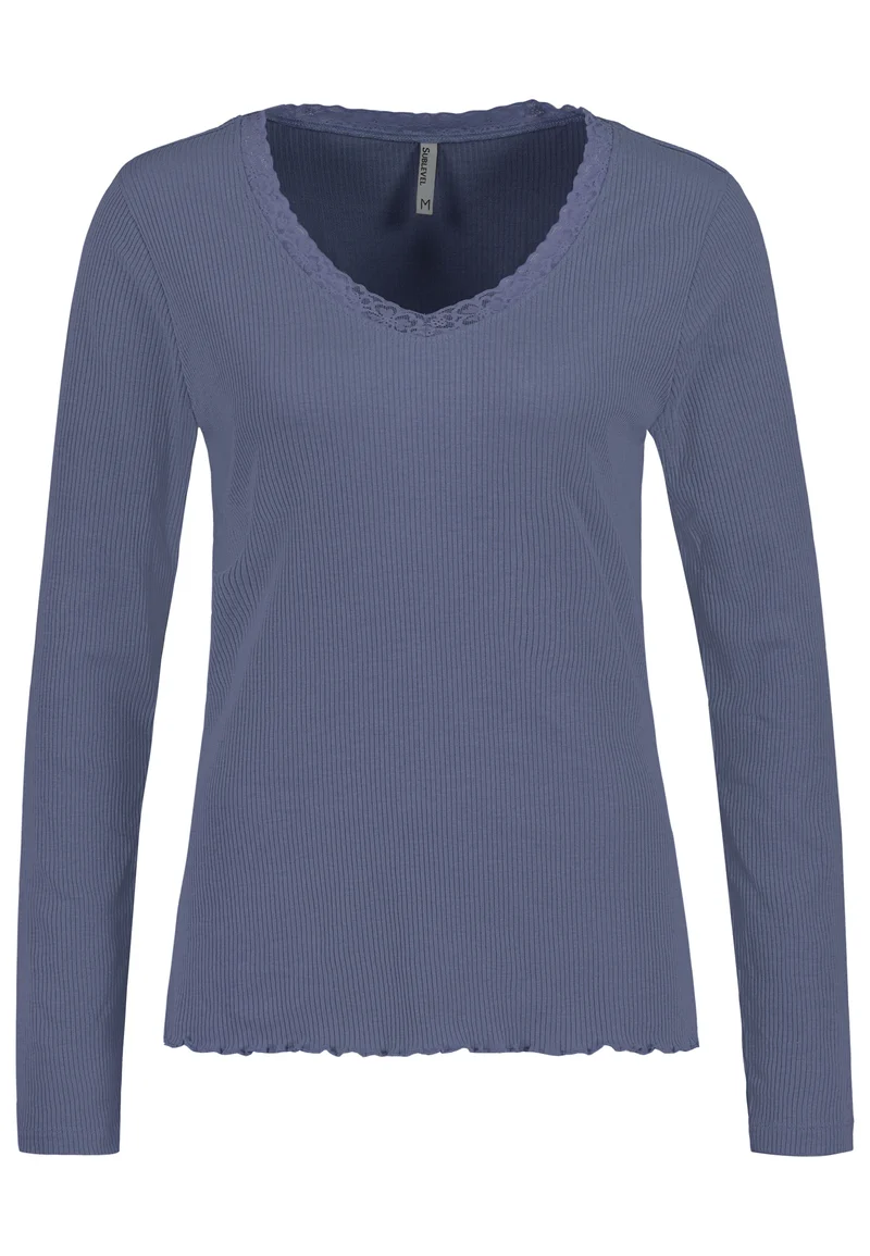 Authentic Style Langarm-Shirt V-Ausschnitt