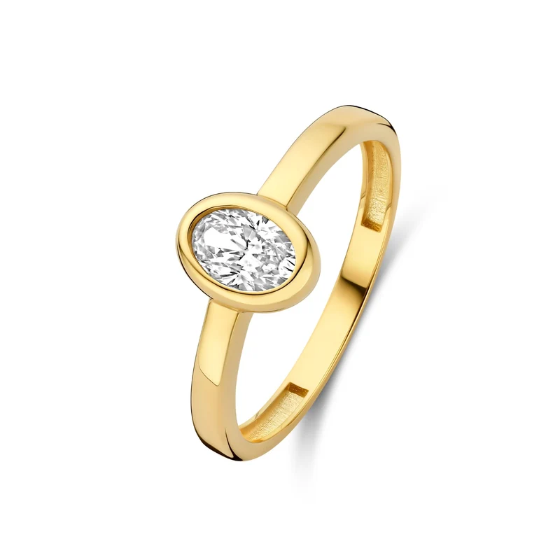 Isabel Bernard Le Marais Sophie 14 Karat Gold Ring mit Zirkonia-Stein IB330116-58