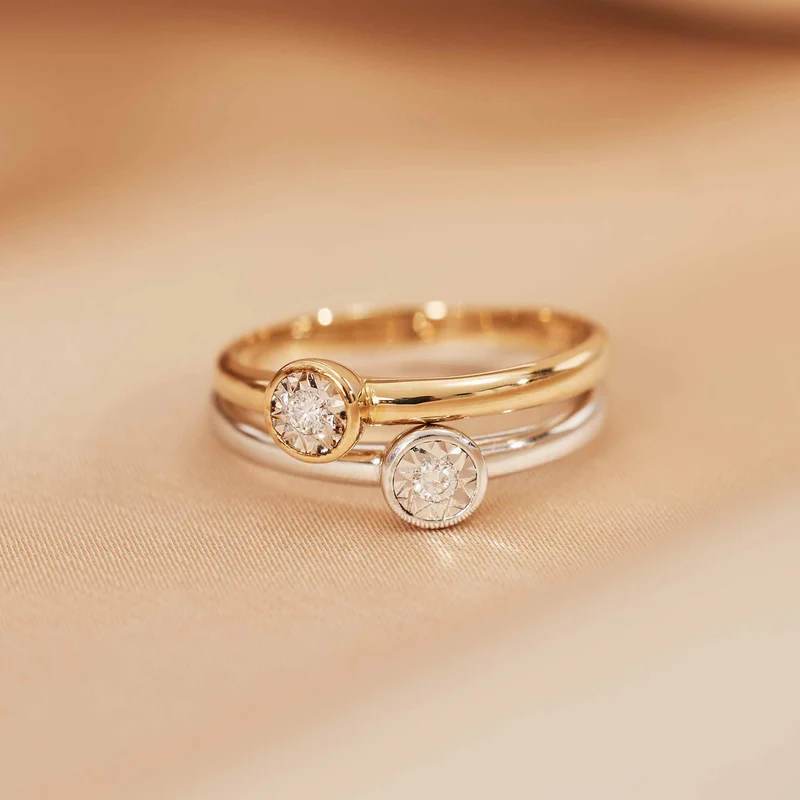 Isabel Bernard De la Paix Inaya 14 Karat Goldring mit Diamant 0.03 ct IBD330025-48