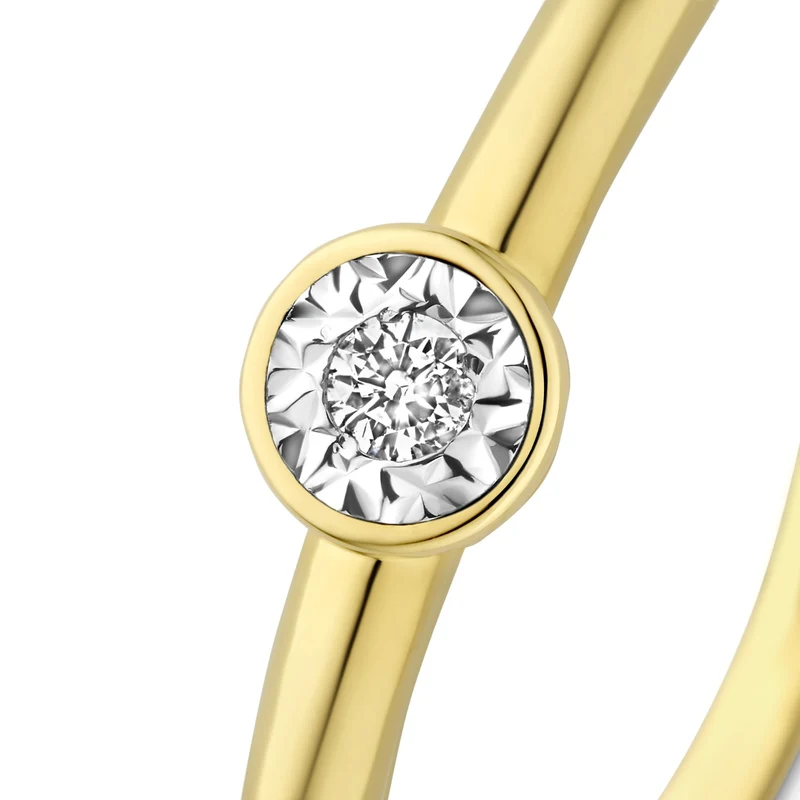 Isabel Bernard De la Paix Inaya 14 Karat Goldring mit Diamant 0.03 ct IBD330025-48