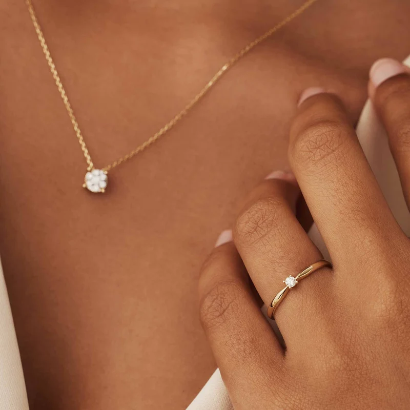 Isabel Bernard De la Paix Céline 14 Karat | Gold Ring | Diamant 0.05 Karat | IBD330001-48