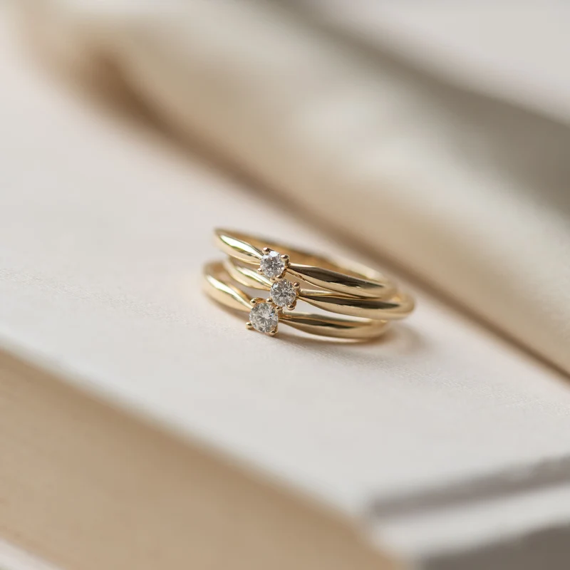 Isabel Bernard De la Paix Céline 14 Karat | Gold Ring | Diamant 0.05 Karat | IBD330001-48