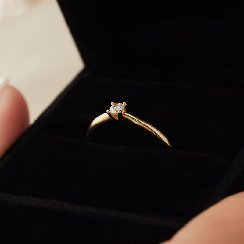 Isabel Bernard De la Paix Christine 14 Karat | Gold Ring | Diamant 0.10 Karat | IBD330003-56