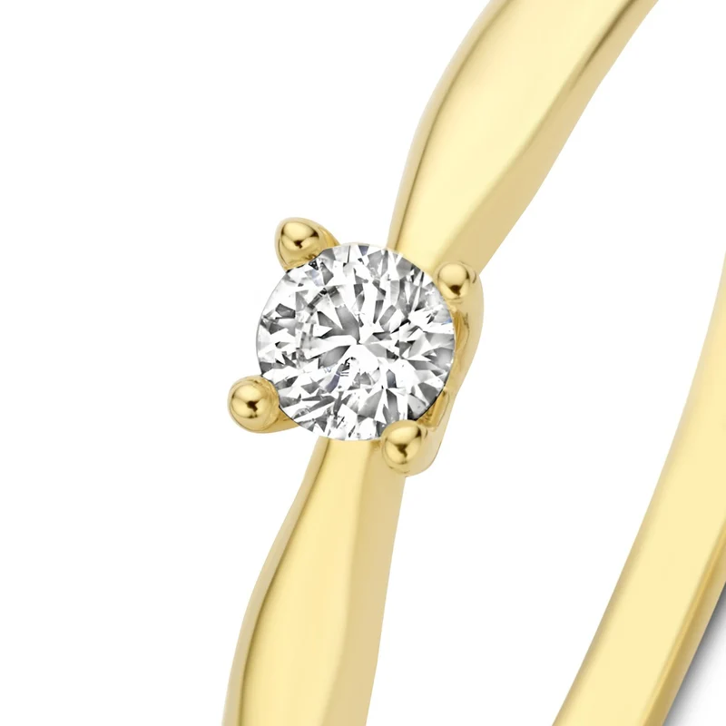 Isabel Bernard De la Paix Christine 14 Karat | Gold Ring | Diamant 0.10 Karat | IBD330003-56