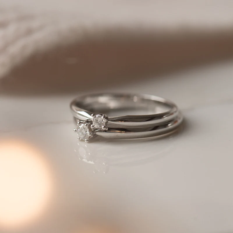 Isabel Bernard De la Paix Celesse 14 Karat | Weißgold Ring | Diamant 0.07 Karat | IBD330005-54