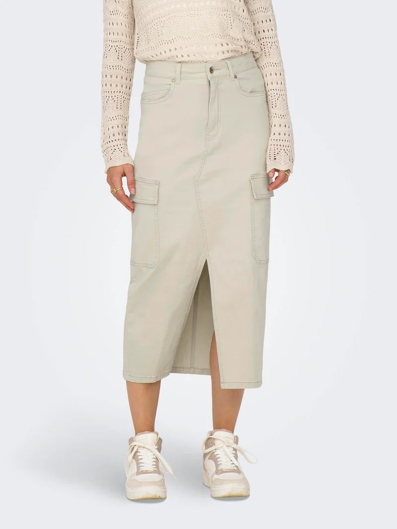 ONLY Cargo Midi-Rock Baumwolle