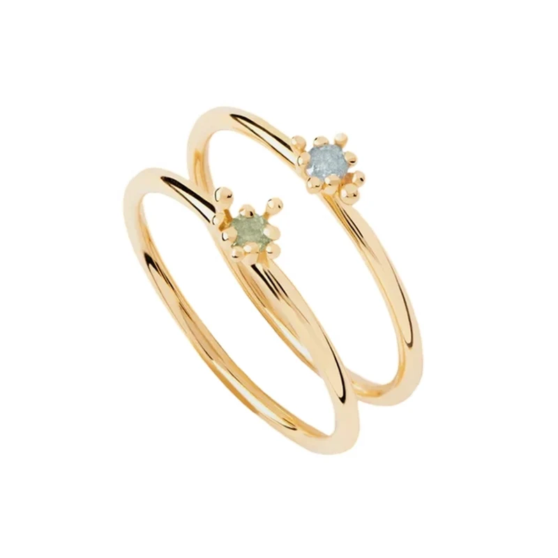 P D Paola Color 925 Sterling Silver Ring with Gold Plating AN01-C94-16
