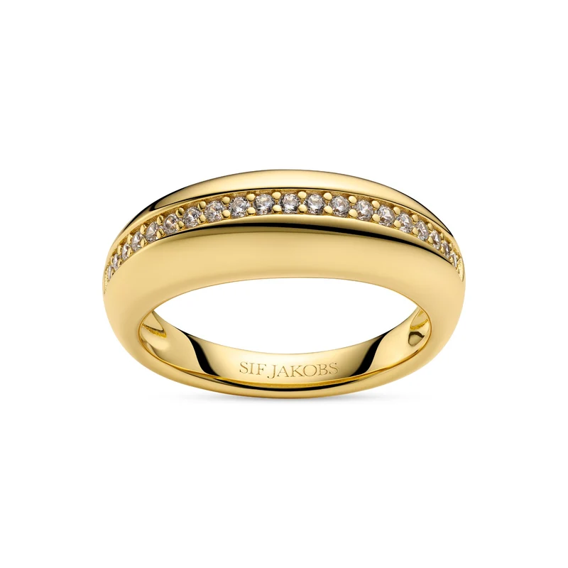 Sif Jakobs Gold Plated Palermo Ring SJ-R2588-CZ-YG-52