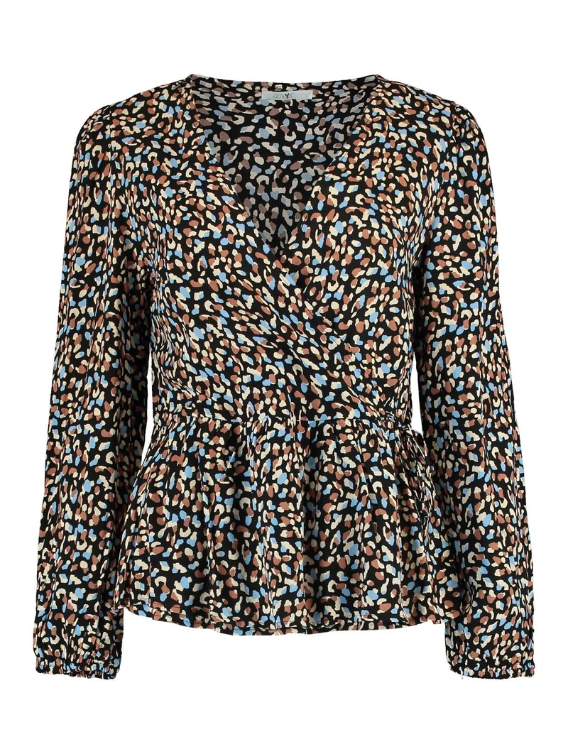 Hailys Wickelbluse V-Neck Langarm